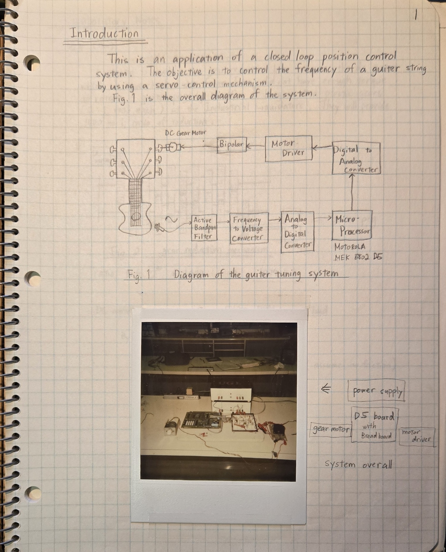 1984 Notebook of guitar tuner